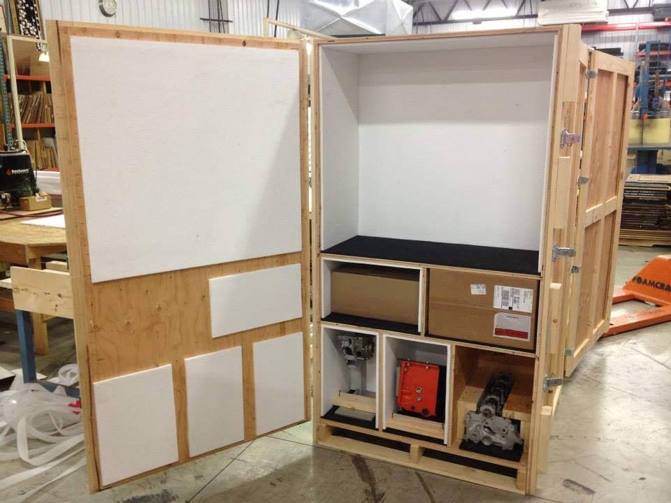 A custom-built trade show crate