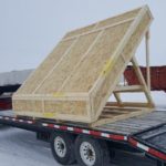 large crate on trailer